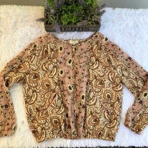 Umgee Floral Zip-Up Bomber Size M